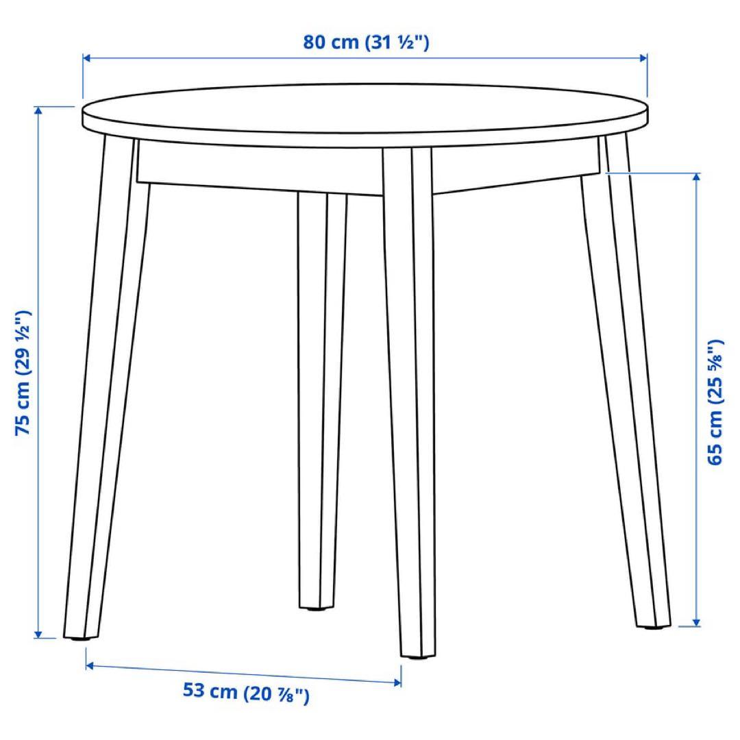 【美品・送料込】IKEA ナッカンネース 円卓 テーブル アカシア材