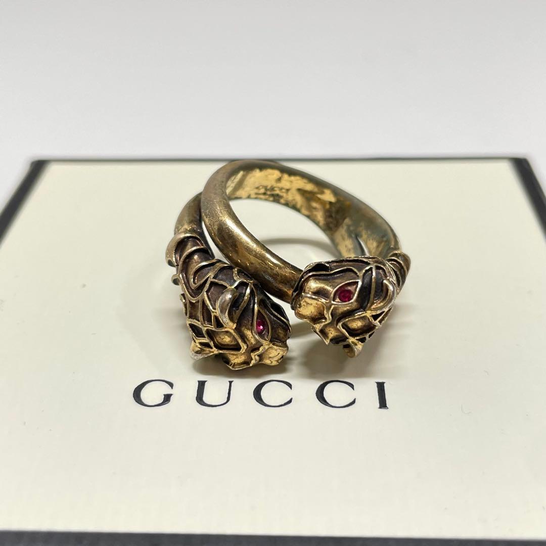 蟹*所様 GUCCI ライオンヘッドリング　18号