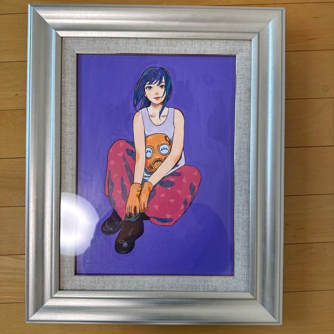 タ*テ様 ざしきわらし　原画　アクリル画　額装 333✖️242 サイン入り