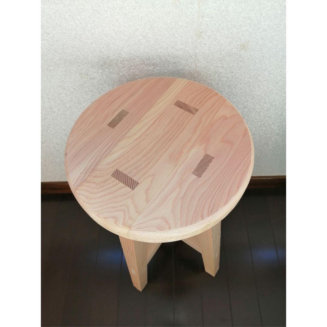 木製スツール　座面幅30cm×高さ58cm　丸椅子　stool