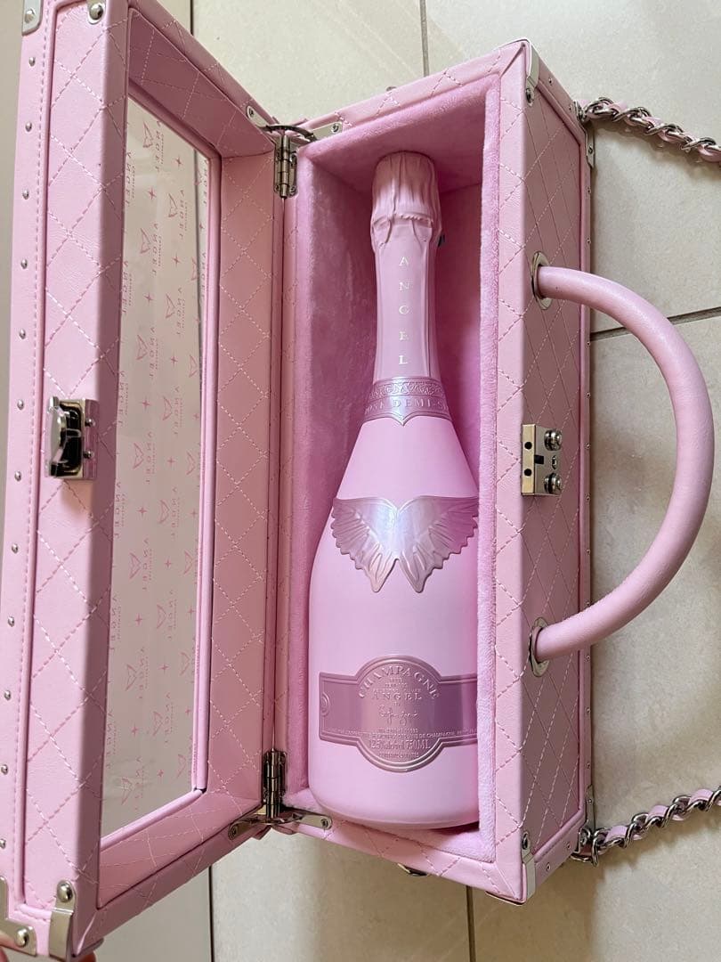 エンジェルシャンパン ドゥミセックロゼ BOX付　レザータイプ　750ml