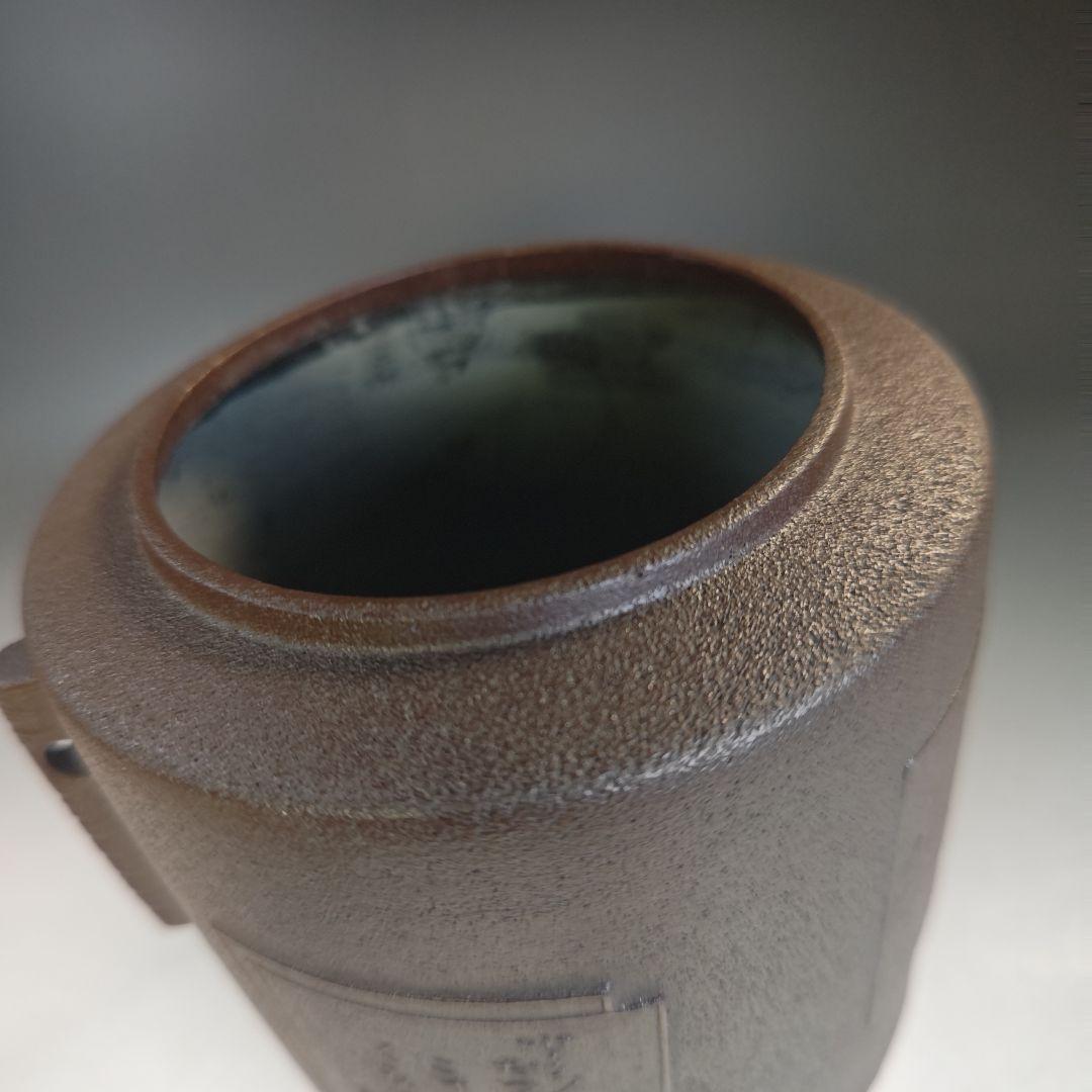 イ894 茶釜『釜師　佐藤清光作』『色紙釜　共箱』鉄釜　茶道具