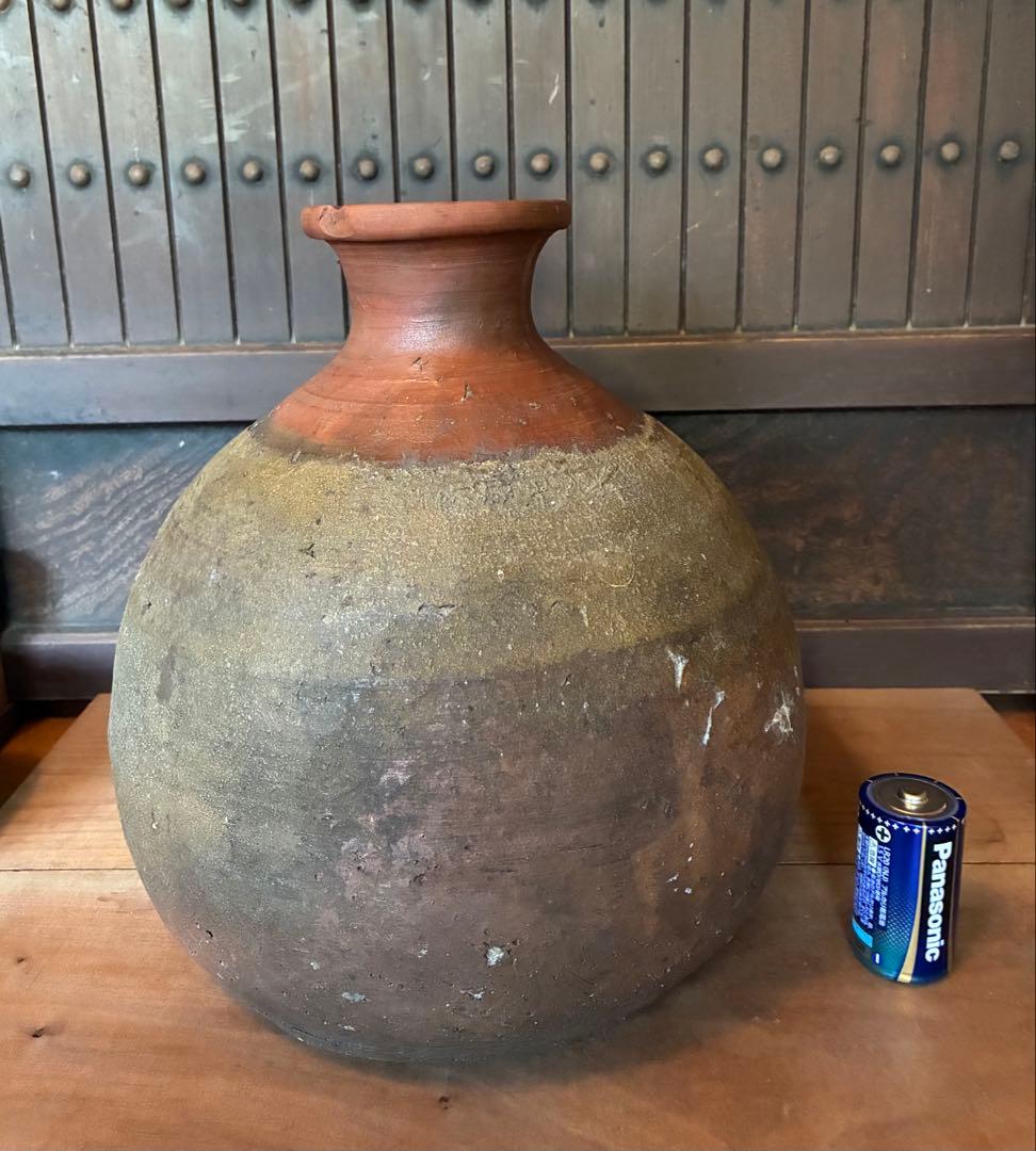 古備前　蕪徳利　被せ焼　酒器　花入れ