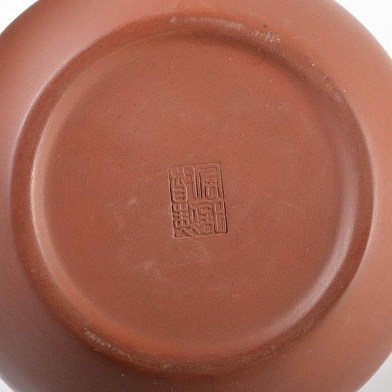 中国　紫砂　朱泥　急須　茶壷　在銘　V　R5672