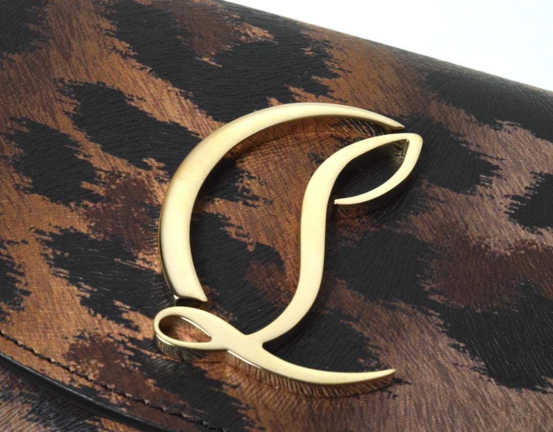 未使用 クリスチャンルブタン LOUBI54 レオパード ウォレットバッグ 財布