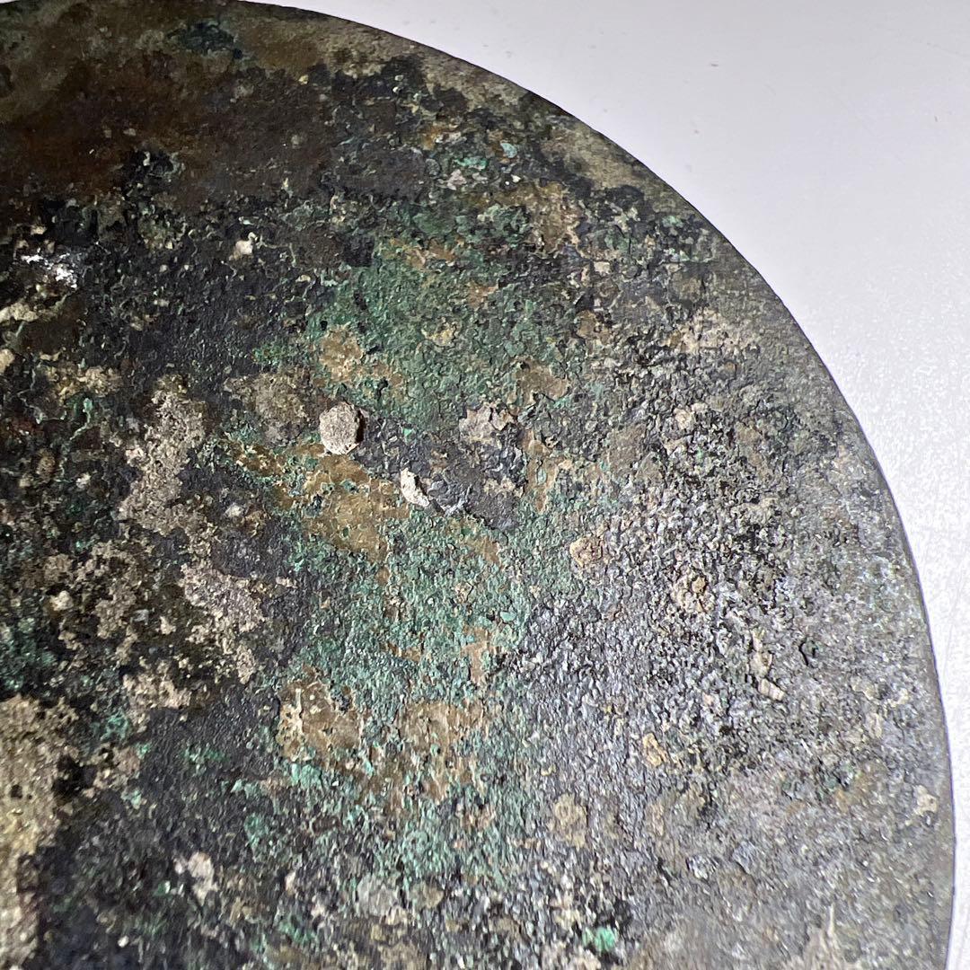 古代中国　古銅古鏡　直径約8㎝/173g 東Y7-1022☆2F