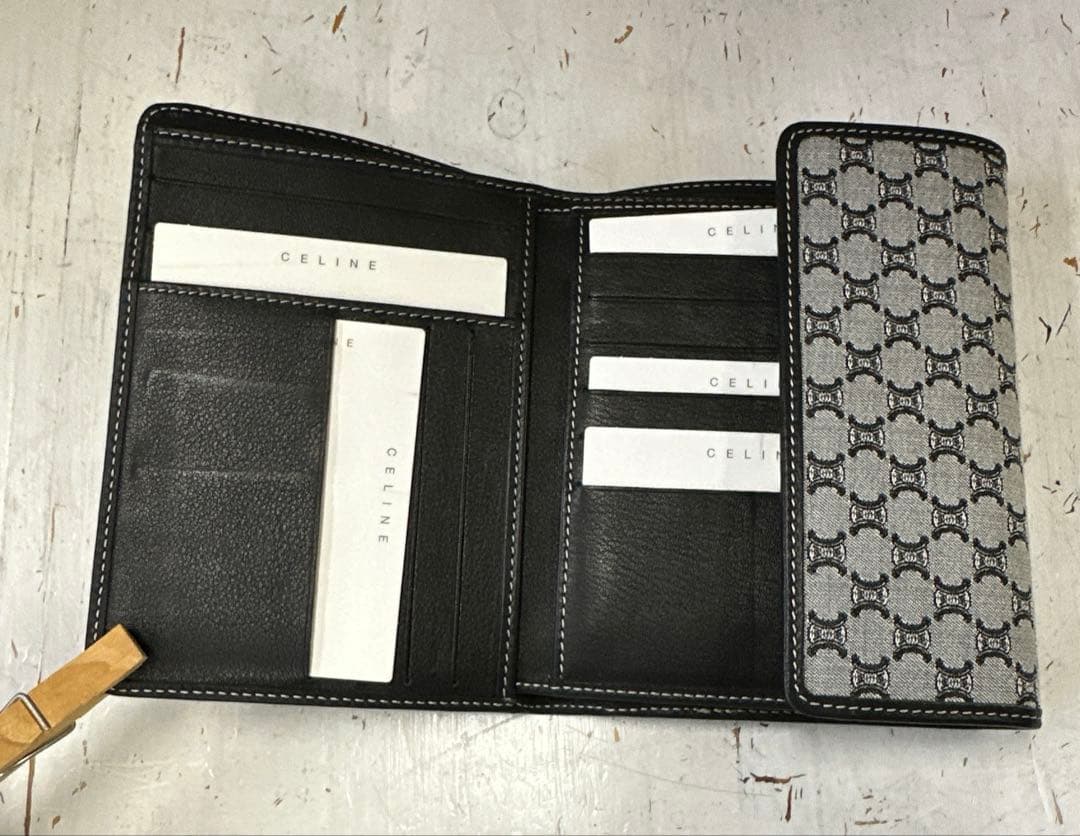 【新品タグ付】カ73 CELINE セリーヌ　三つ折り財布　黒/ブラック