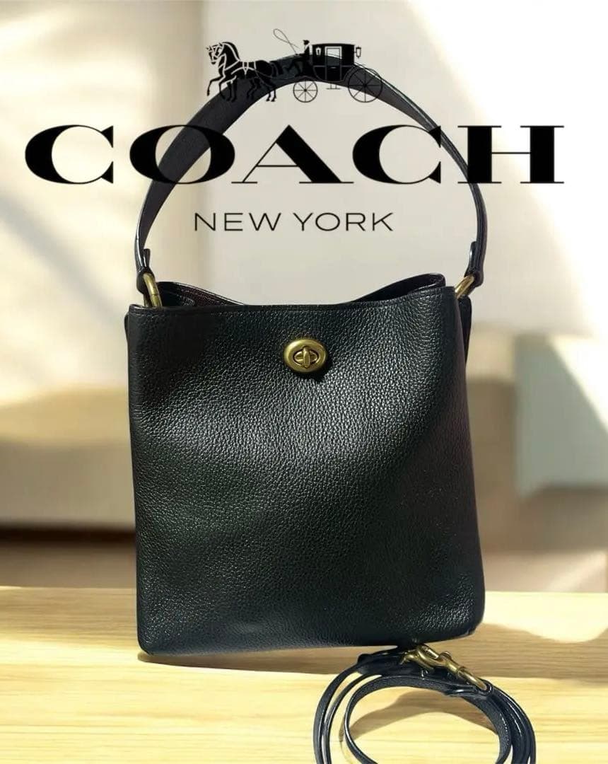 み*る様 ❤️コーチ レザー 2way ショルダーバッグ ウィロウ ターンロック