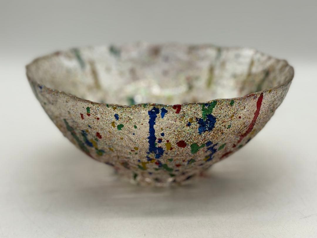 坂田甚内作　深甚文金彩ガラス鉢　ビッグバンシリーズ　送料込み250611