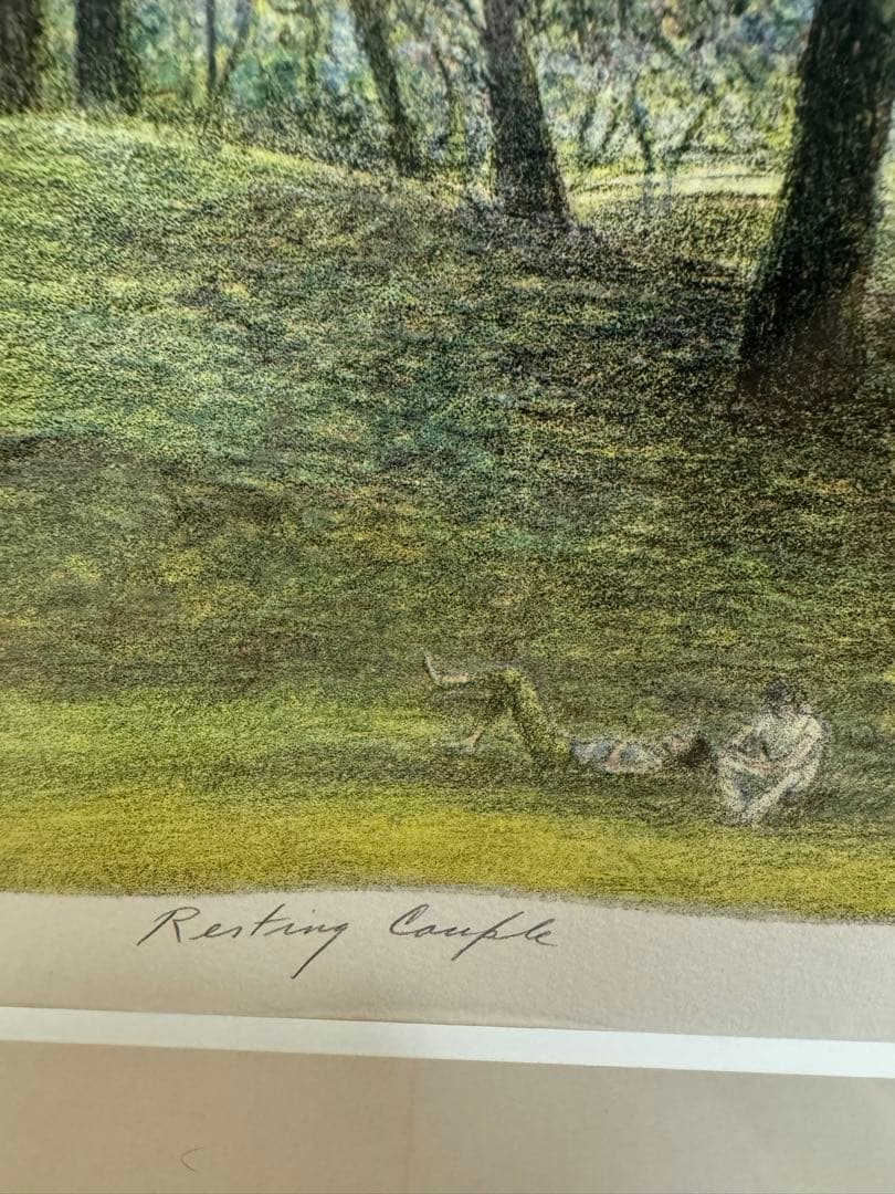 Harold Altman lithographレスティングカップル　リトグラフ