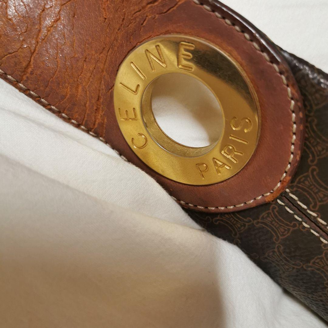 セリーヌ ショルダーバッグ PVC レザー サークル金具 マカダム