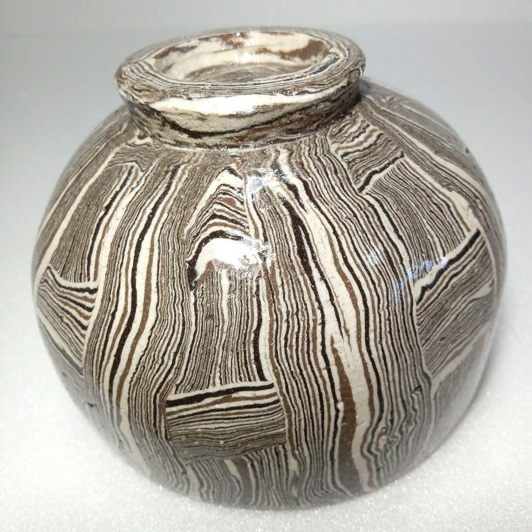 茶道具 抹茶茶碗 練り込み 水野 双鶴 日展作家 瀬戸焼