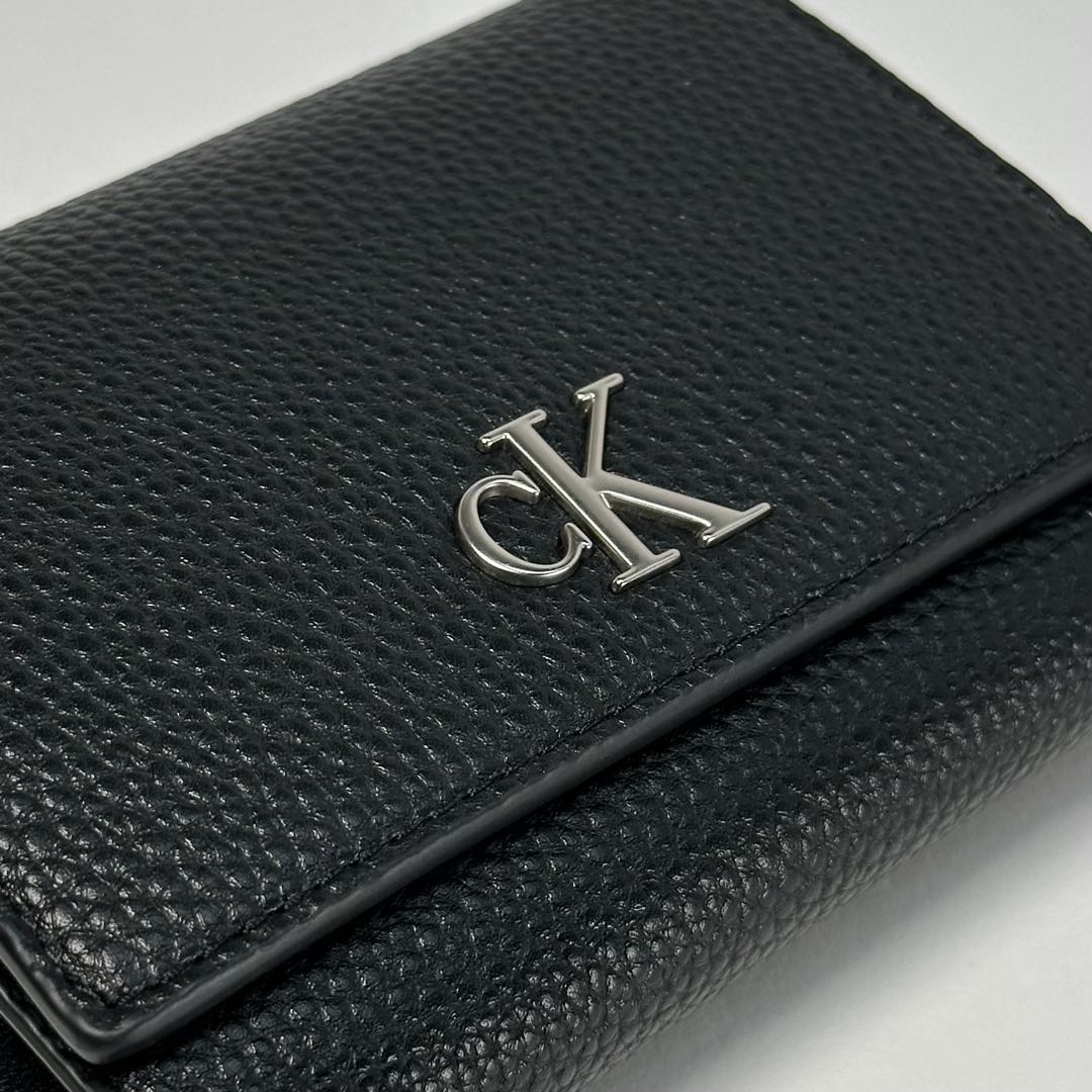 新品 正規品 カルバンクライン 3つ折り財布 ウォレット CKロゴ ロゴ金具