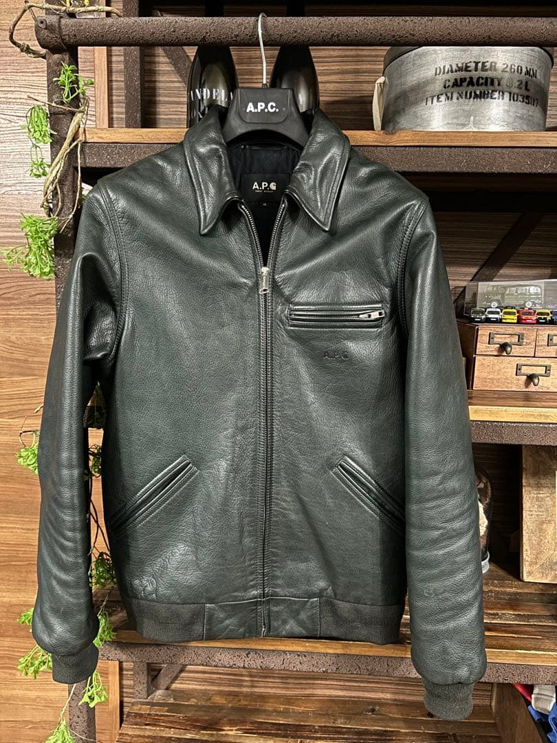 A.P.C. carhartt コラボ　デトロイトレザージャケット　XS