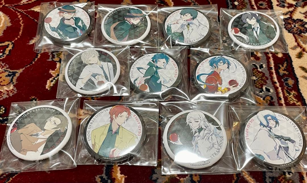 【美品】文スト 入場者特典 缶バッジ 原作絵コンプセット