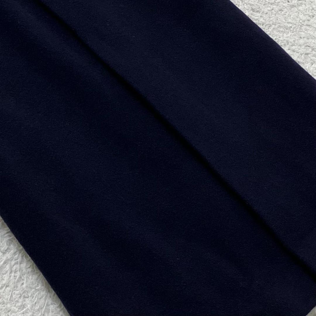 美品✨チノ CINOH チェスターコート マキシ丈 ウール ネイビー 紺 38