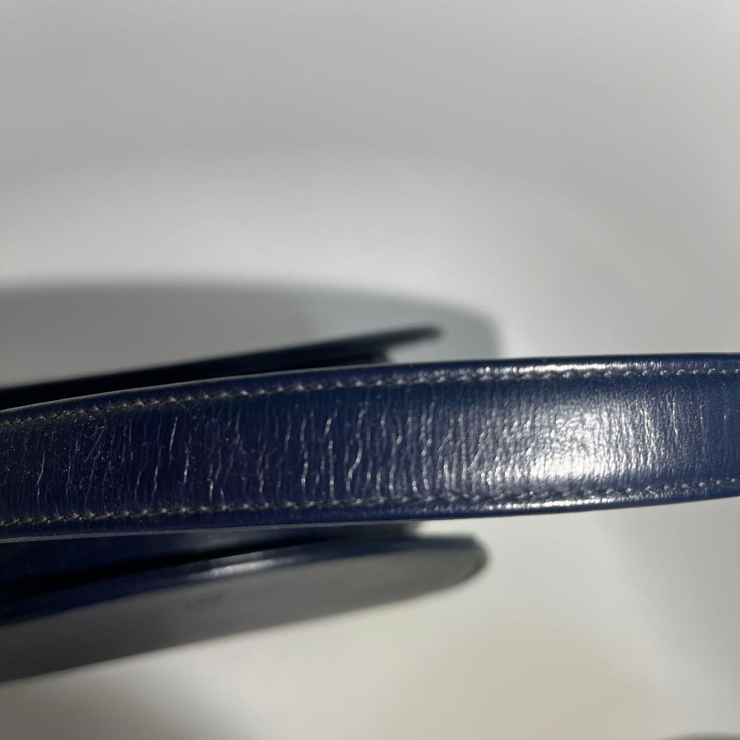 Mila schon ミラショーン 丸型 パーティーバッグ レザー 巾着