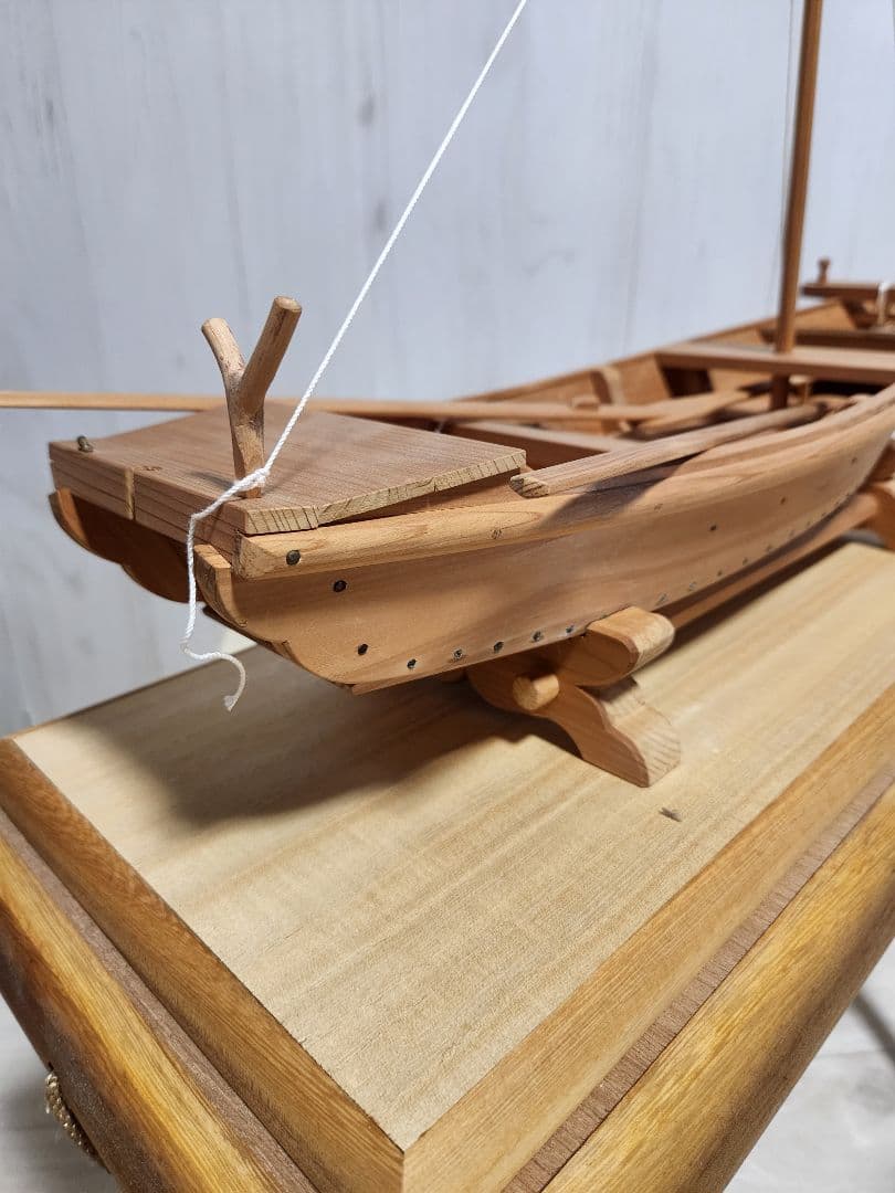 大工 手作り 木製模型船 ケース付き 世界に一つ　プロによる安心梱包発送‼️