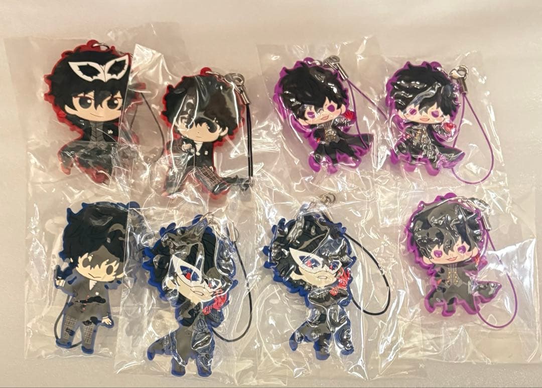 ペルソナ5 主人公　ぺたん娘ラバーストラップセット