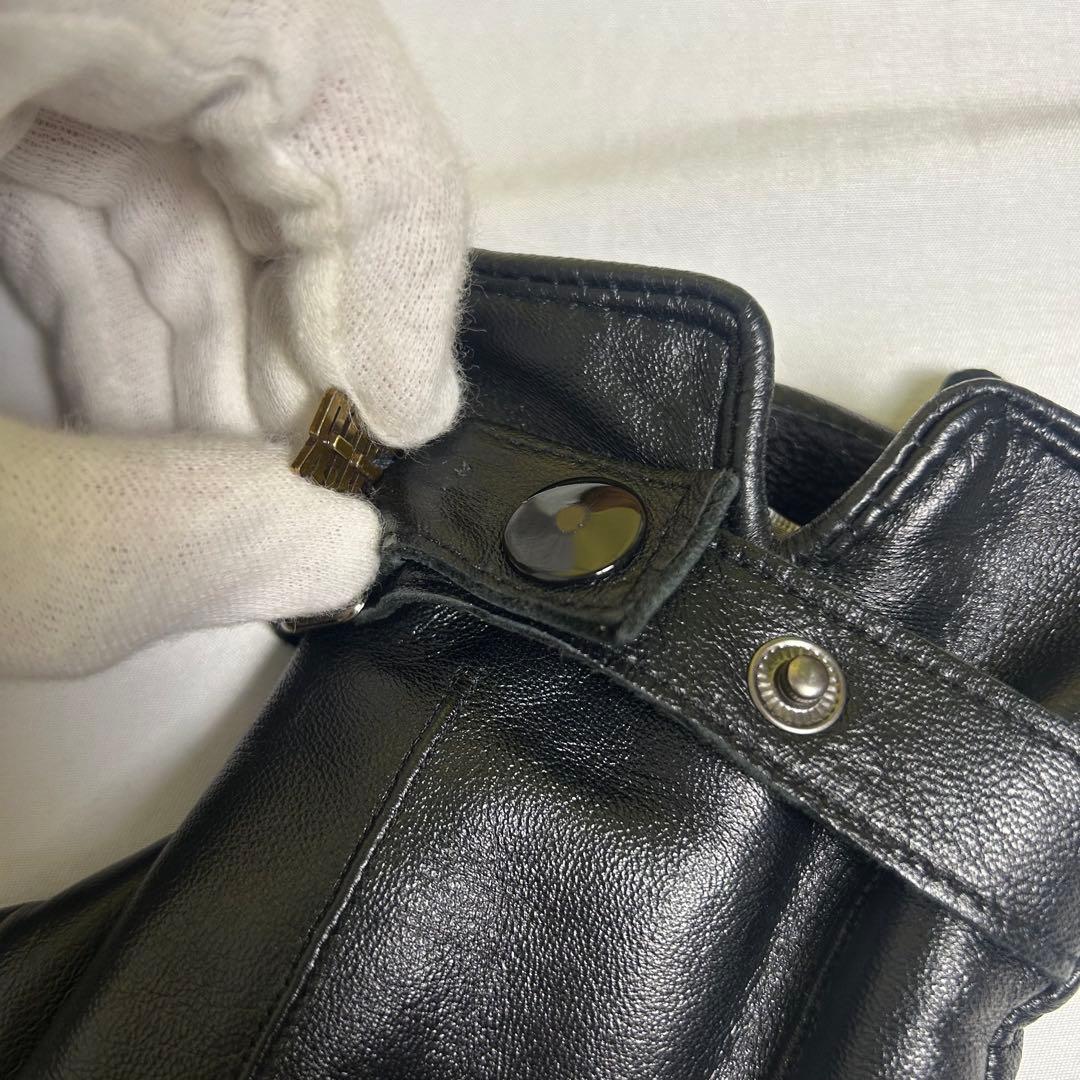 【希少・ヴィンテージ品】DIOR ディオール レザーグローブ 本革 ブラック