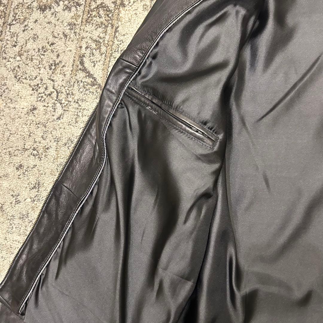  カルバンクライン レザー シングルライダースジャケット