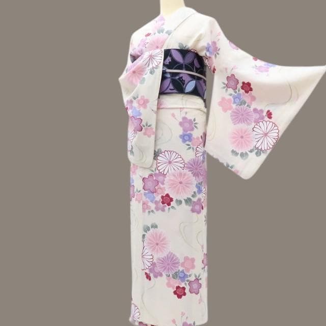 専用Y3039◆美品 洗える夏着物 hiromichi nakano 縦絽 浴衣