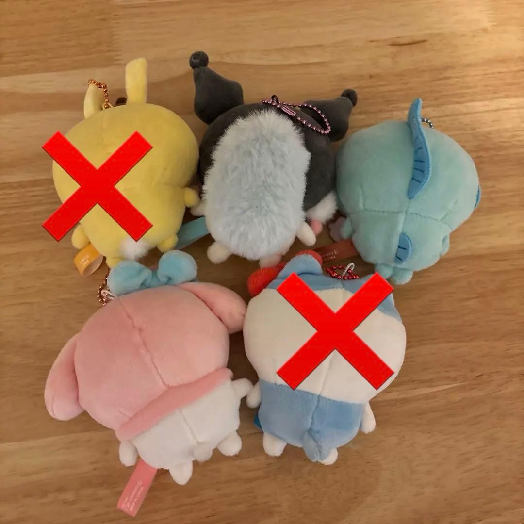 サンリオコラボ ちいかわ、ハチワレ、うさぎ、モモンガ、くりまんじゅう マスコット