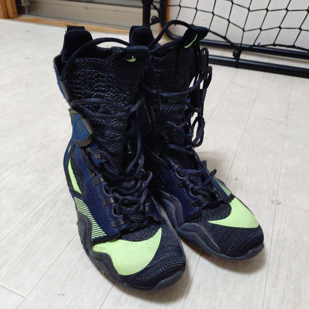 Nike ハイパーko2 ボクシングシューズ ブラック　ネイビー/ライム