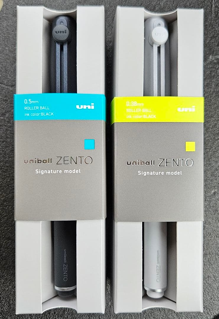 【新品・未開封】ユニボールゼント シグニチャーモデル ブラック＆シルバー　2点