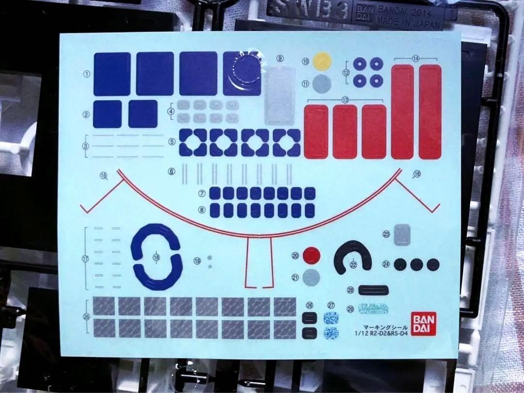 初版品 赤バンダイ スターウォーズ シリーズ 1/12 R2D2 & R5D4