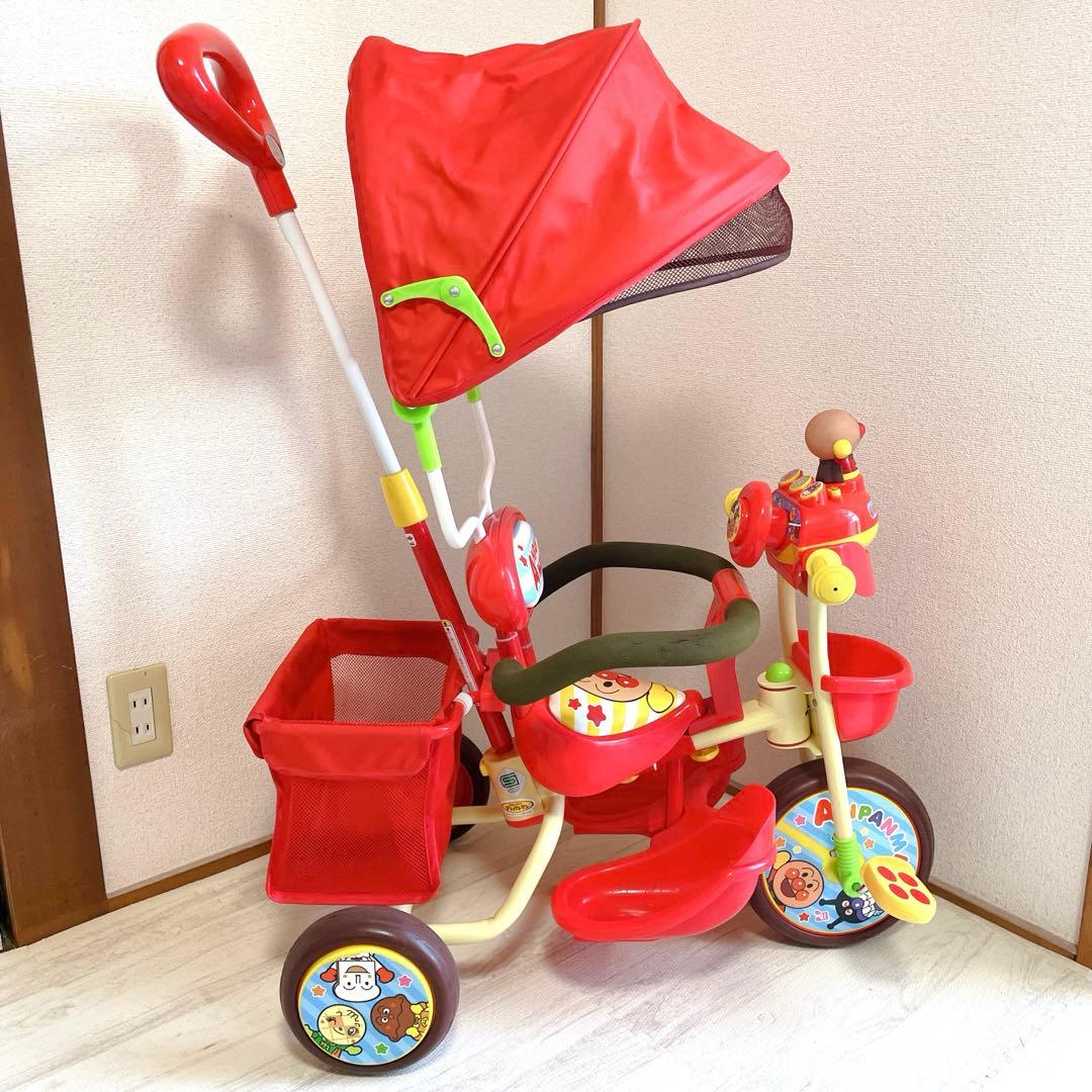 美品 エム・アンド・エム それいけ！アンパンマン デラックスII 三輪車 レッド