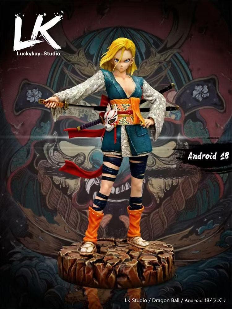ドラゴンボール 人造人間18号 武士 フィギュア ガレージキット 塗装済み完成品