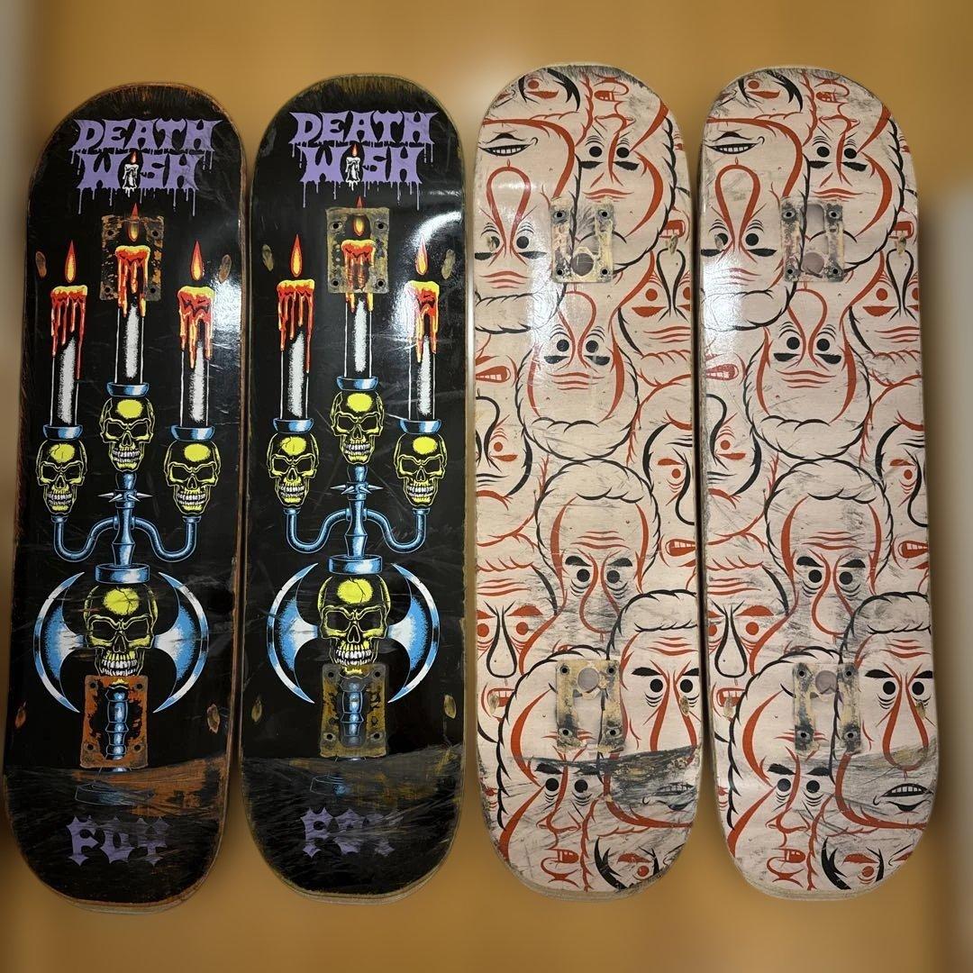 【中古】Deathwish / Bakerスケートボード デッキ8.0” 4枚