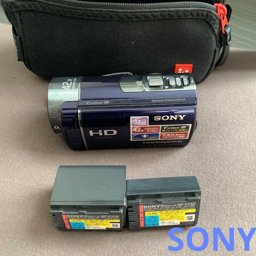 SONY HDR-CX180 ハンディーカム　ビデオカメラ　バッテリー　2個付き