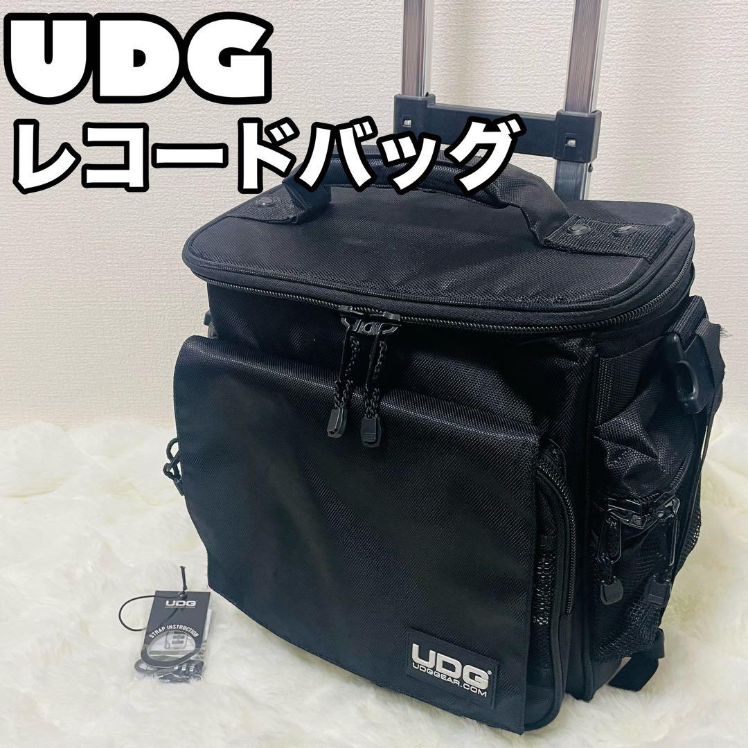 UDGレコードバッグ キャリーカート内蔵 Black インナーOrenge