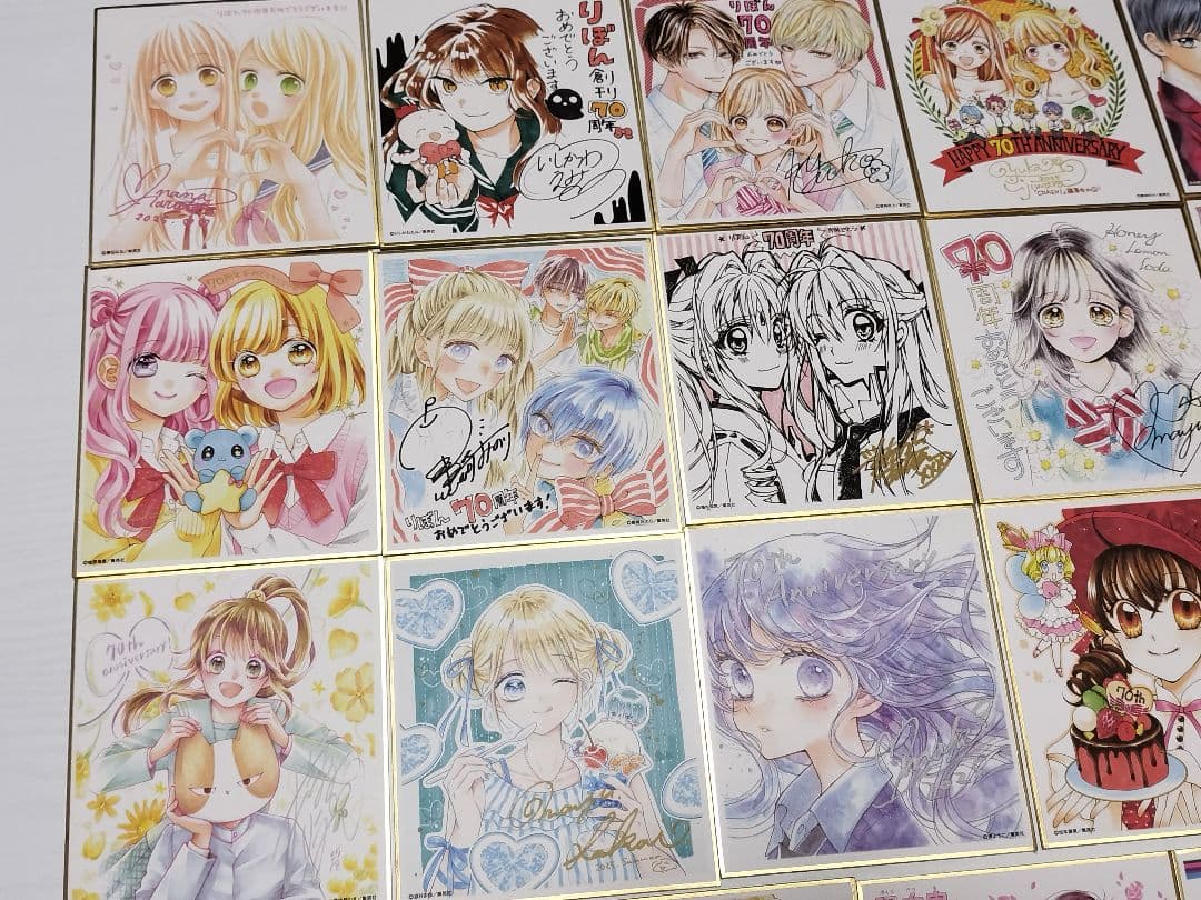 りぼん展　ミニ色紙　全19種類　コンプリート　種村有菜　村田真優　松本夏実