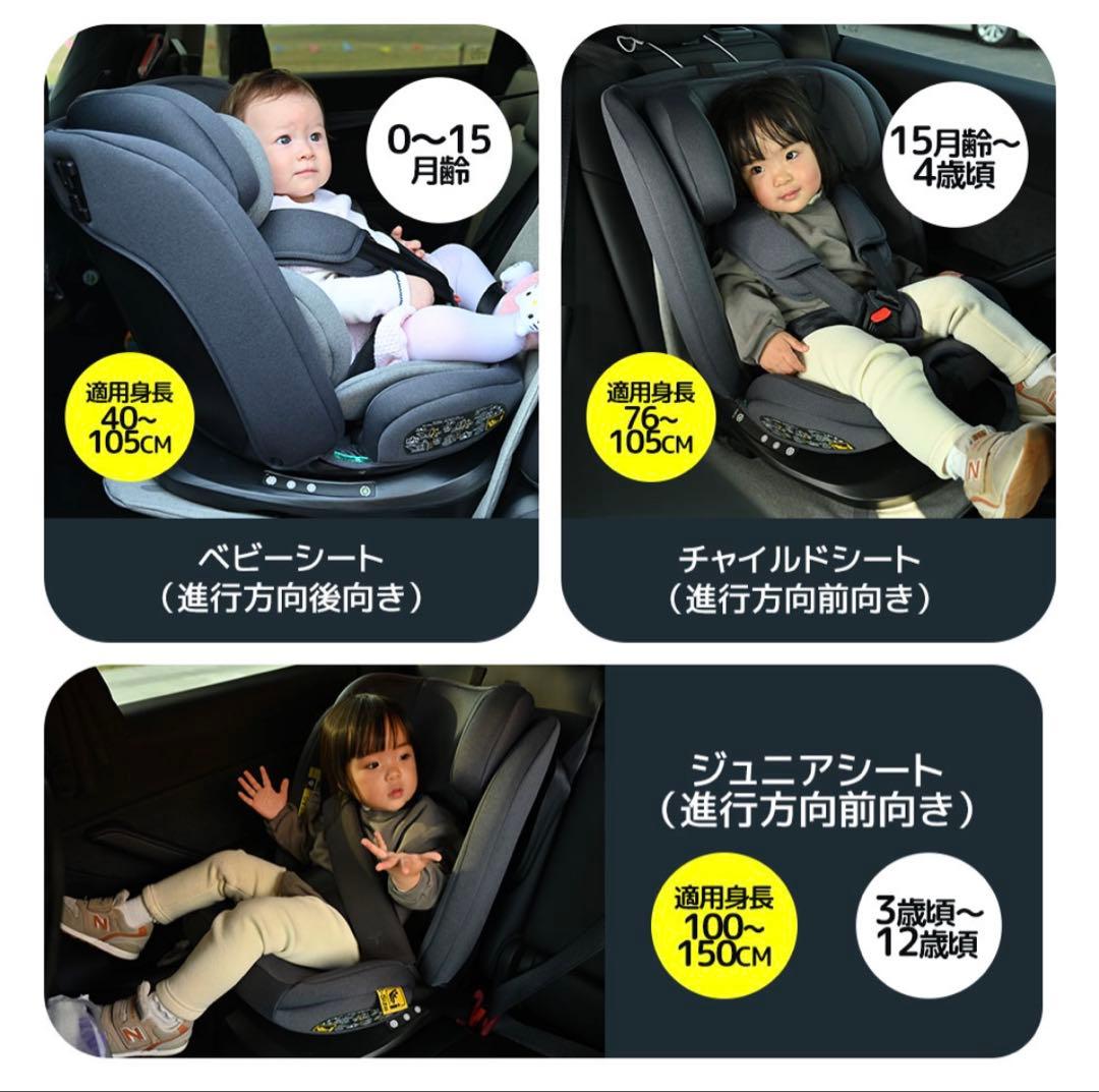 PP315133 ブラック 車用チャイルドシート ISOFIX対応