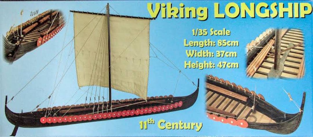 1/35 全長85cm ヴァイキング　ロングシップ　帆船模型