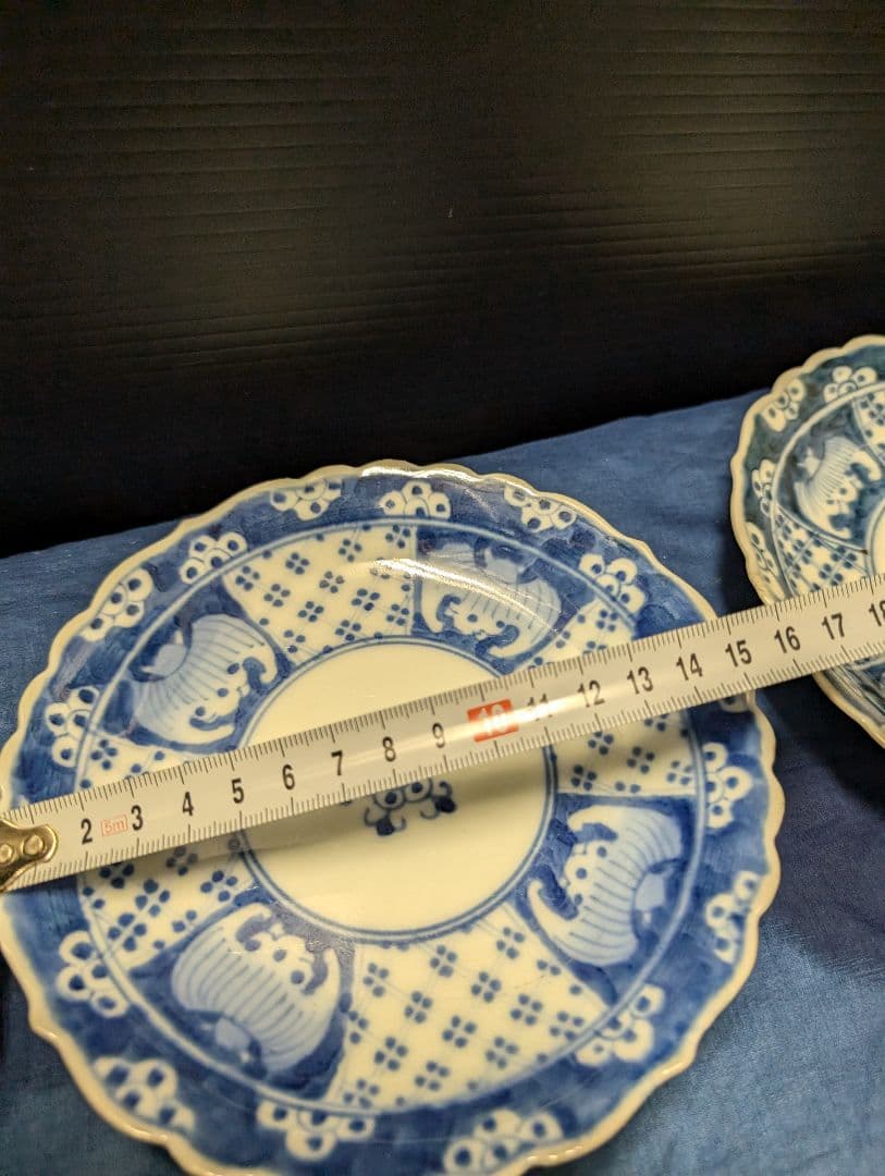 古伊万里染付き江戸中期蝙蝠