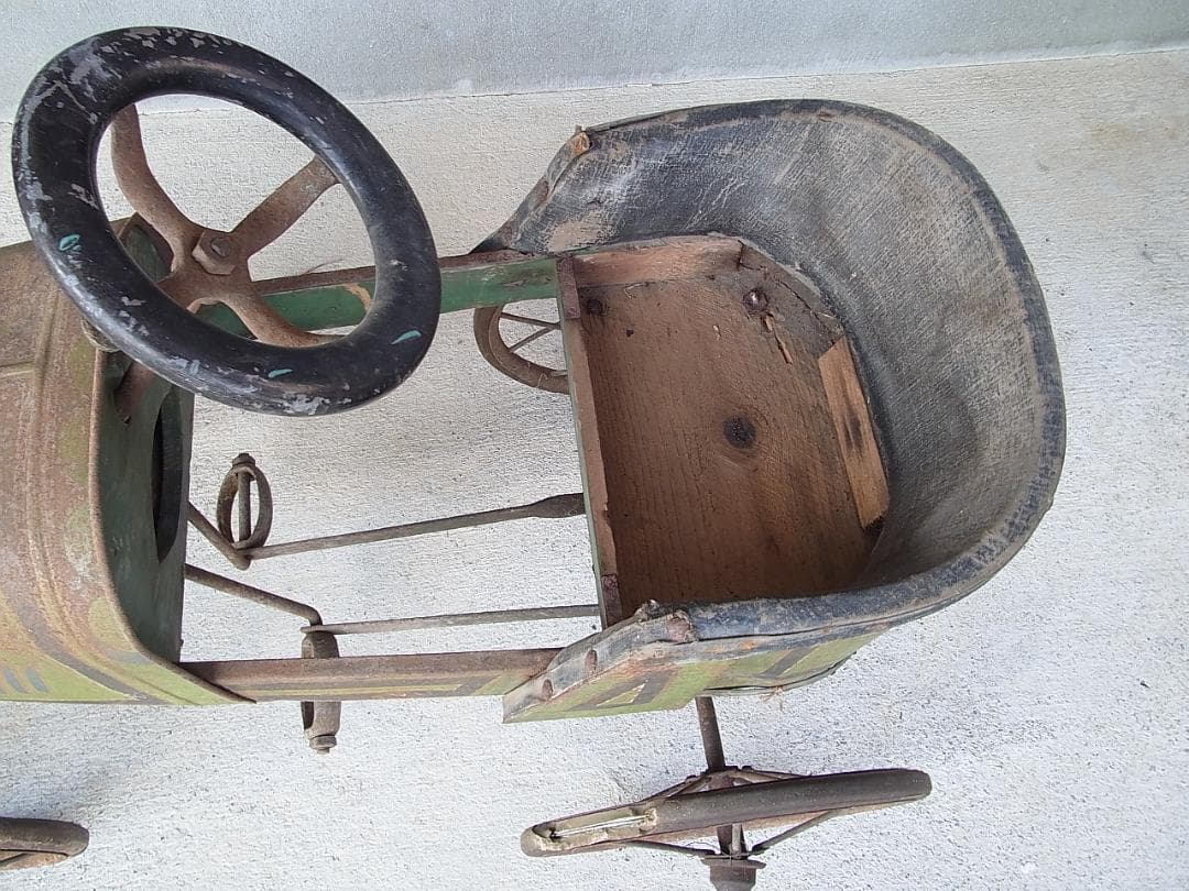 木製/ブリキ　子供用　ペダルカー　時代不明　アンティーク　レトロ
