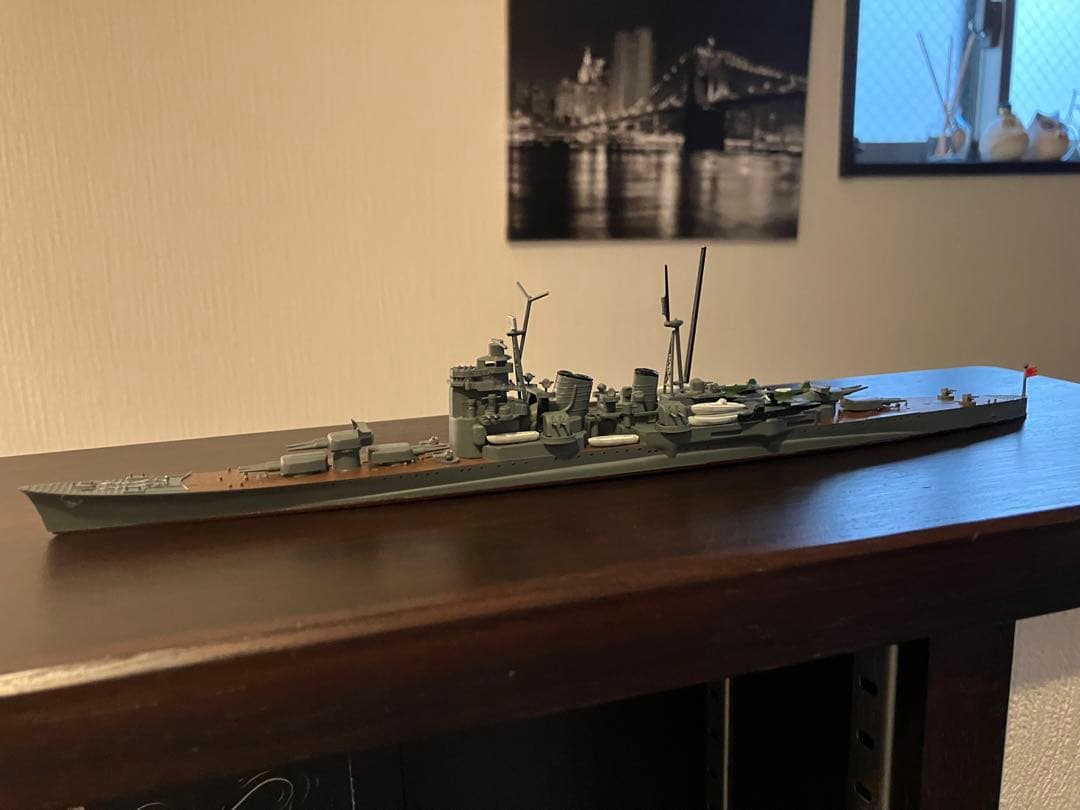 戦艦　ジオラマ　重巡洋艦足柄　ジオラマにします