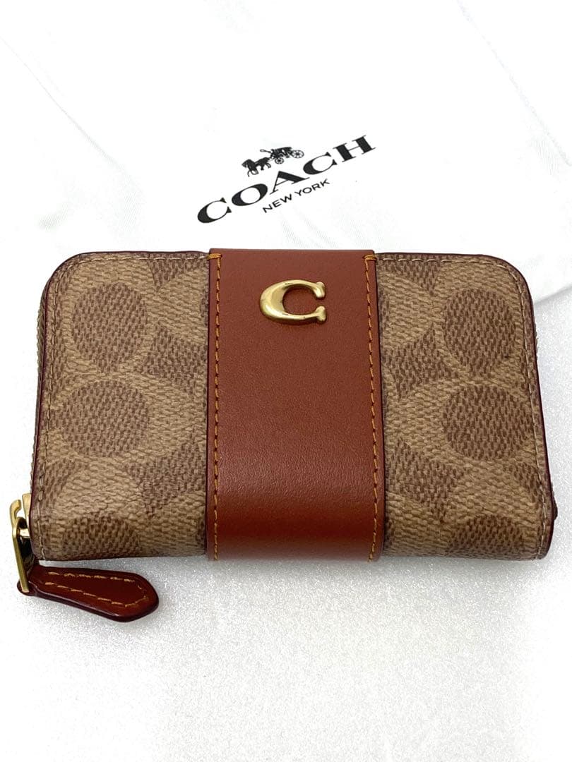 【美品‼︎】COACH エッセンシャルスモールジップアラウンド カードケース