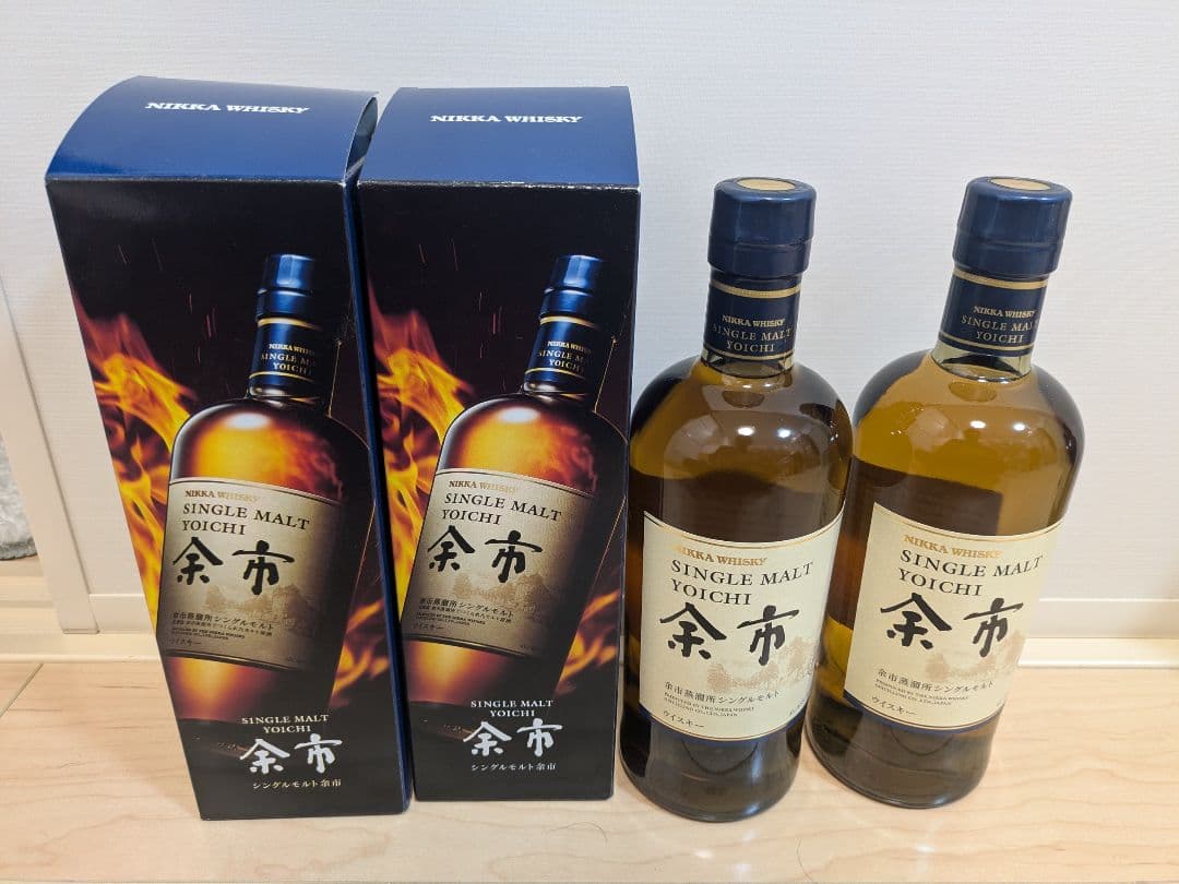 ニッカ シングルモルトウイスキー 余市 700ml 2本セット箱あり