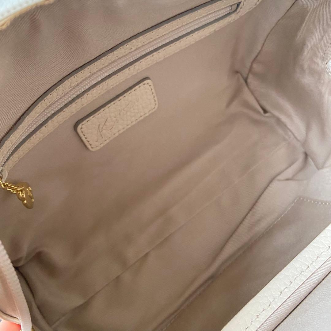 Kitamura キタムラ ショルダーバッグ レザー 本革 牛革 アイボリー