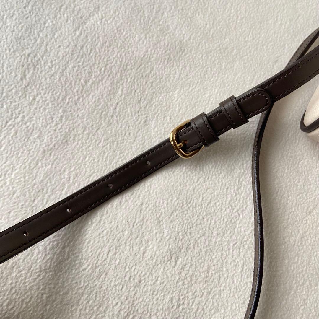 Kitamura キタムラ ショルダーバッグ レザー 本革 牛革 アイボリー