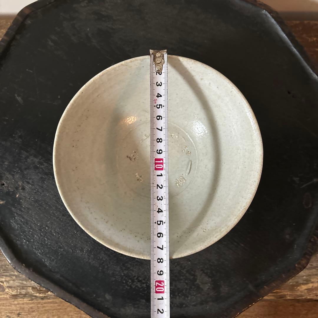 李朝　朝鮮王朝堅手鉢　白磁　茶碗　古民芸　韓国アンティーク　大茶碗　朝鮮古民具