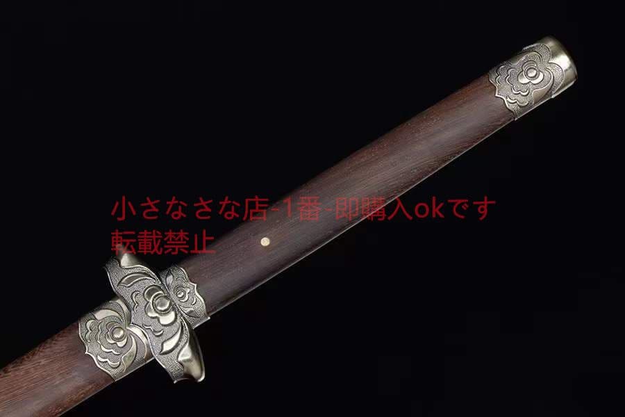 青蓮唐刀-模様鋼  武具 刀装具 日本刀 唐剣  模造刀·模擬刀  居合刀