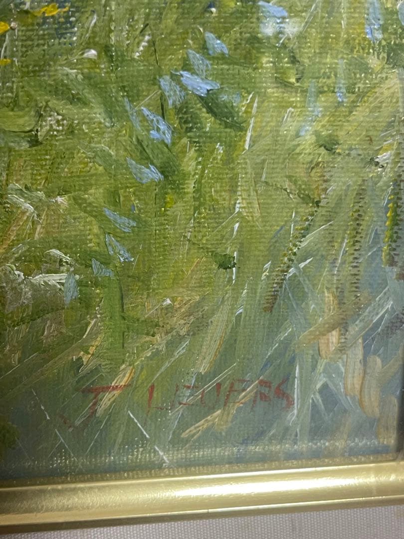 ジャネットルール 川岸の親子 絵画