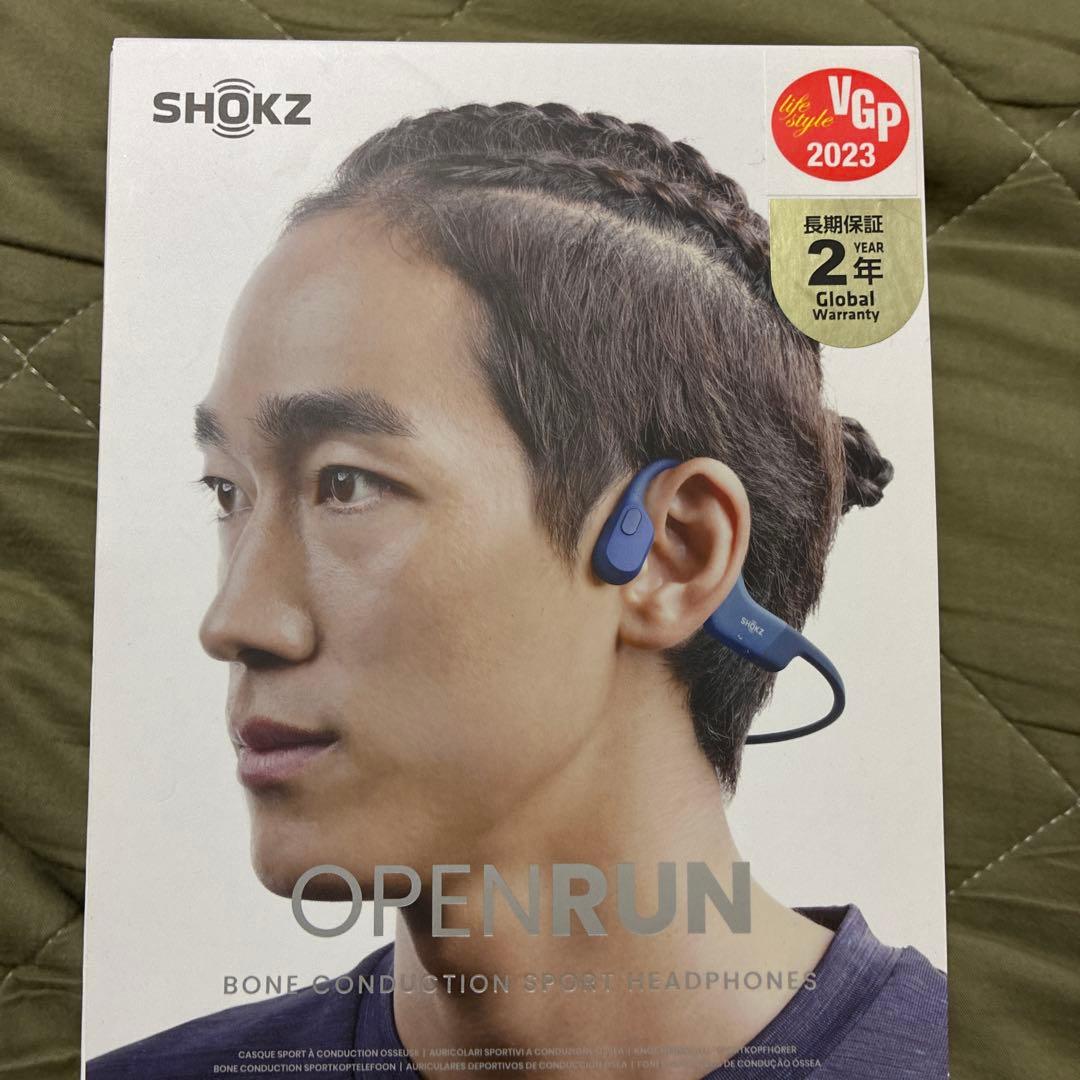 SHOKZ OpenRun 磁気充電　ブルー