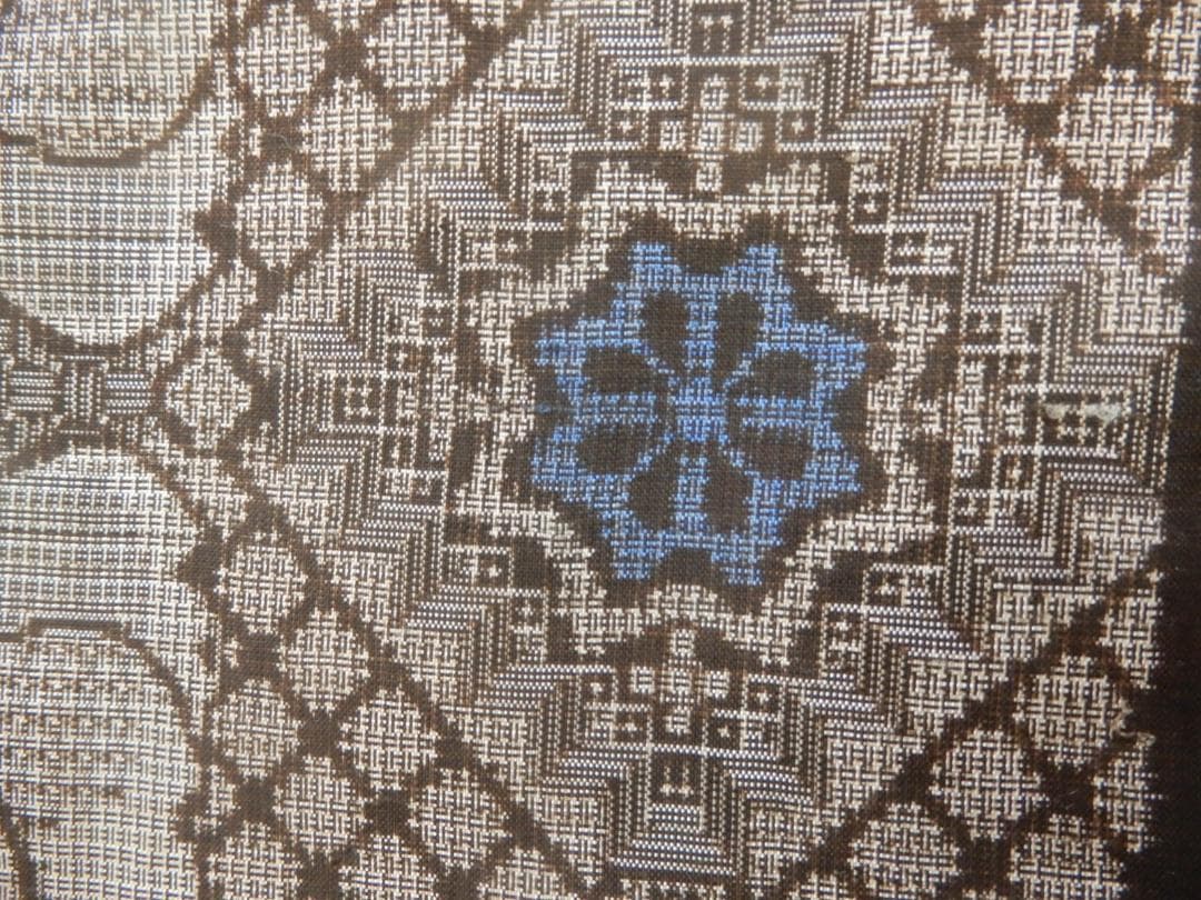 正絹・本場奄美大島紬着尺反物・手織り・泥染・藍染